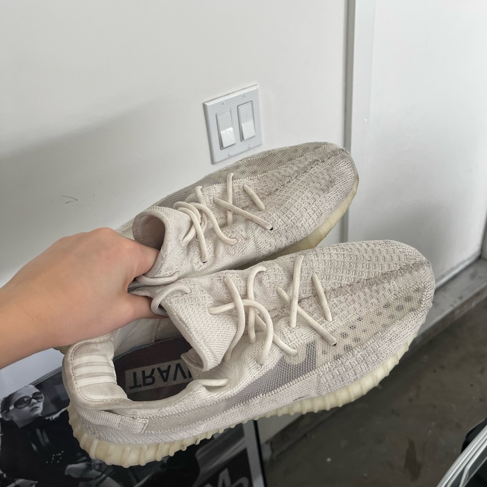 Yeezy Textured Cream Sneakers